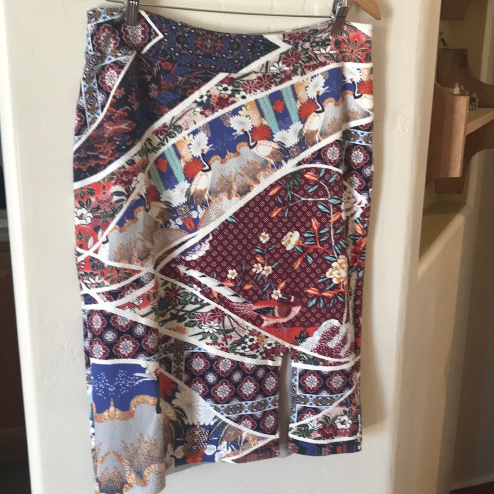 Maeve printed skirt, size Large from Anthropologie